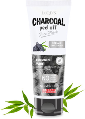 LORD'S Charcoal Peel off Face Mask Activated Bamboo Charcoal for all skin types(100 ml)