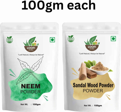 loofi natural neem and sandelwood powder (100 gm each)(200 g)