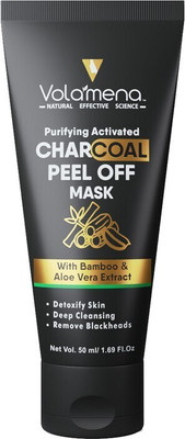 Volamena Activated Charcoal Peel Off Face Mask with Bamboo charcoal extract(50 ml)