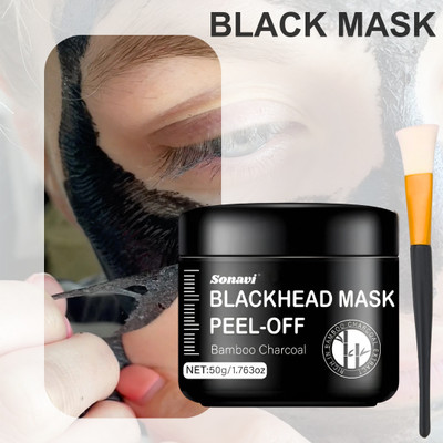 Sonavi Charcoal Blackhead Peel Off Mask For Skin Toning & Pigmentation Removal(50 g)