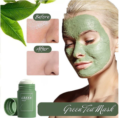 Lemixco Purifying Face Oil Control Clay Anti Acne Facial Detox Mud Mask GreenMask Stick(40 g)