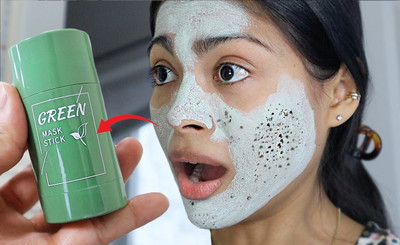 GABBU All Skin Types Stick Green Tea Mask Useful For Men & Women(40 g)