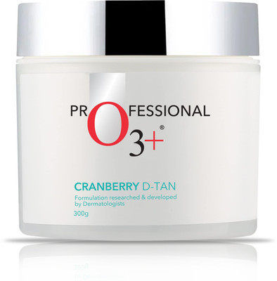 O3+ Cranberry D Tan with Natural Extracts for Tan Removal, Sun Damage Protection and Skin Whitening - For Oily Skin(300 g)