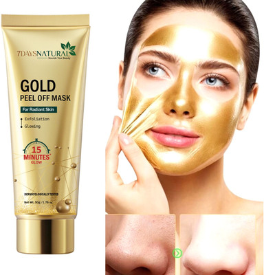 7days natural Gold Peel Of Mask, Removes Blackheads, Brightening & Whitening Glowing For Women(50 g)