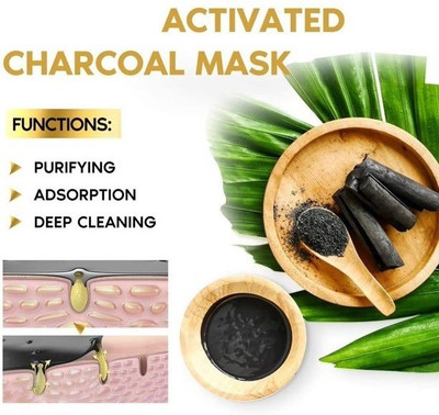 GFSU - GO FOR SOMETHING UNIQUE CHARCOAL BLACKHEADS REMOVER PEELOFF FACE MASK CREAM PIMPLE CLEANER FOR MEN/WOMEN(120 ml)