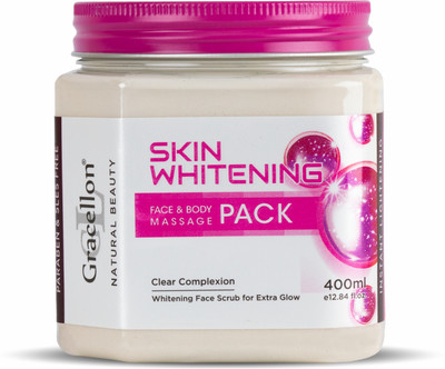 Gracellon Skin Whitening Face & Body Pack | Bright Skin | Clear Complexion | Reduces Acne(400 ml)