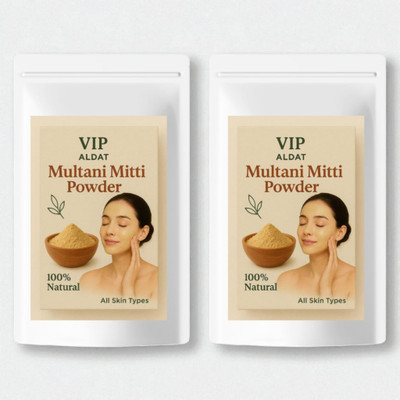 VIP ALDAT Multani Mitti Glow Velvet Bloom Herbal Premium Skin Glow Pack 2 (2×450g)(900 g)