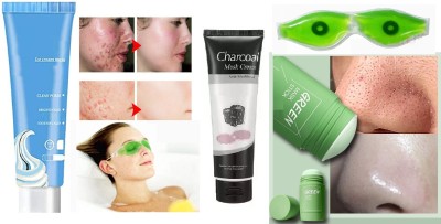 AFARAXIA Green Tea Mask Stick For Face, Blackhead Remover and charcoal tube1(320 ml)