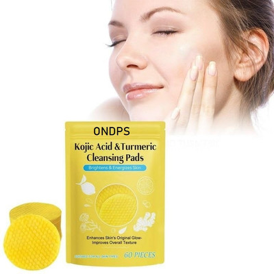 ONDPS Turmeric & Kojic Acid Face Cleansing Pads for Dark Spots( Pack of 1) 60PIC(60 g)