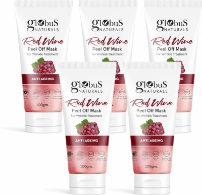 Globus Naturals Red Wine Peel off Mask for Wrinkle Treatment, Anti ageing Formula(500 g)