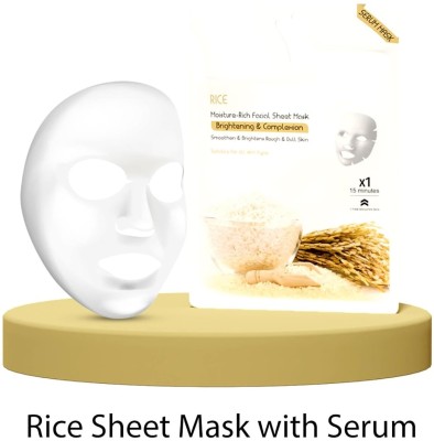 tanvi27 Rice Face Sheet Mask With Serum For Women and Men(20 g)