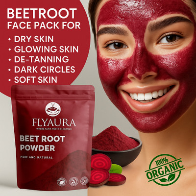 FLYAURA Organic Beetroot Powder For Face, Skin & Hair And Lips(150 g)