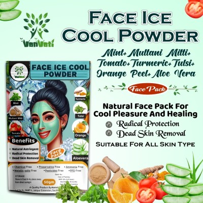 Vanvati Face Ice Cold Mint Multani MittiTomato Turmeric Tulsi Orange Peel & Aloe Vera(50 g)