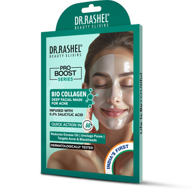 DR.RASHEL Bio Collagen Facial Mask | Infused with Salicyclic Acid | Pro Boost series(35 g)