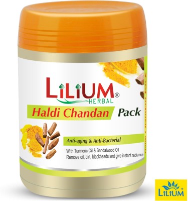 LILIUM Active-Aging & Anti-Bacterial Haldi Chandan Face Pack, Luminous, Even-Toned Skin(900 g)