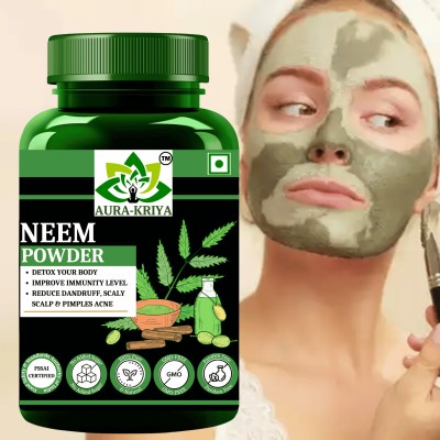 Aura Kriya Neem Leaves powder for Health, Skin & Hair Care | Neem Powder for Eating(400 g)