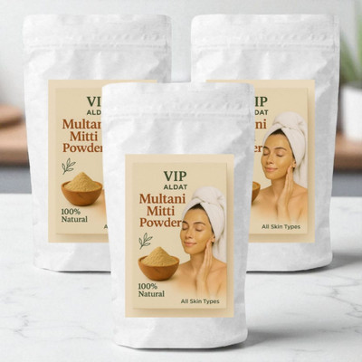 VIP ALDAT Multani Mitti Premium Glow Face Pack with Herbal Purification Bright Effect(450 g)