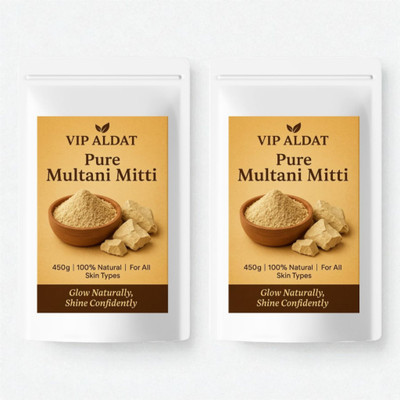 VIP ALDAT Multani Mitti Glow Velvet Touch Herbal Smooth Glow Mask Pack 2 (2×450g)(900 g)