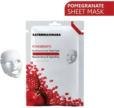 CATERINACHIARA pomegranate Face Sheet Mask With Serum For Women and Men(20 g)