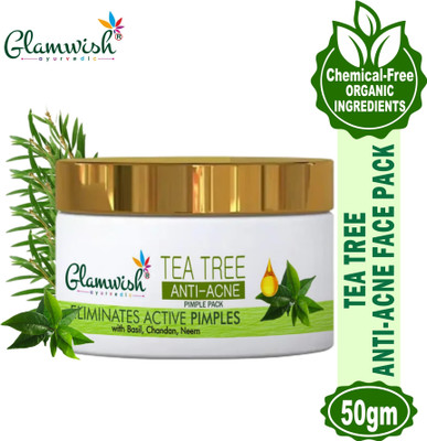 Glamwish Tea Tree Anti Acne Face Pack For Eliminate Pimples With Basil, Chandan & Neem(50 g)