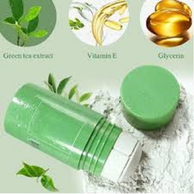 Luipui latest new green tea mud clay stick for anti acne pimples(40 g)