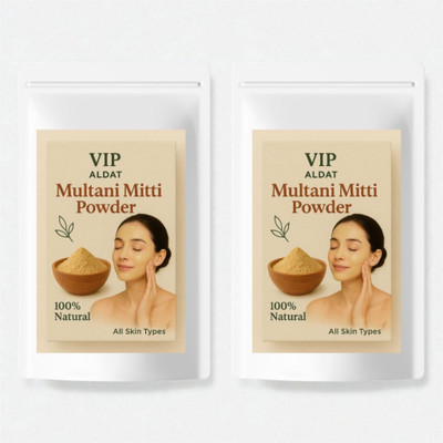 VIP ALDAT Multani Mitti Glow Diamond Luxe Herbal Advanced Radiance Pack 2 (2×450g)(900 g)