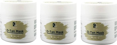 SNEIRA D-TAN Mask for(Pack Of 3) Instant Tan Removal, Sun Protection With Honey & Kojik(300 g)