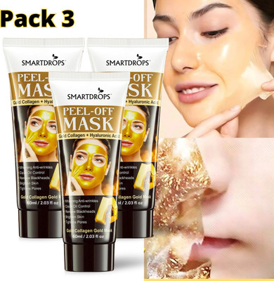 smartdrops Gold Peel Off Face Mask - Glow Activated for Radiant Skin for nisex Use(180 ml)