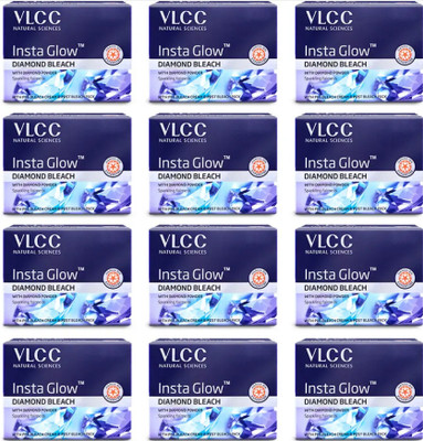 VLCC Insta Glow Diamond Bleach Pack Of-12(360 g)