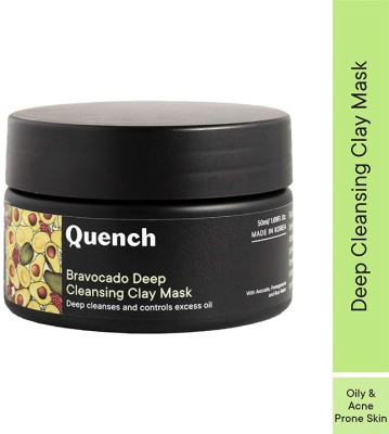 Quench Botanics Deep Cleansing Clay Mask with Vitamin E| Removes Impurities & Exfoliates(50 ml)