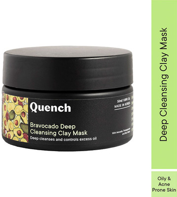 Quench Deep Cleansing Green Clay Mask with Avocado to Reduce Blackheads & Acne Scars(50 ml)