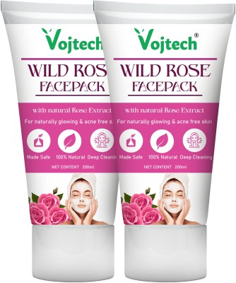 Vojtech Wild Rose Face Pack To Reduces Tanning | Soft Smooth Glowing Skin | Men Women(400 ml)