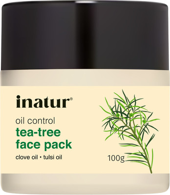 inatur Tea Tree Face Pack With Basil and Clove For Acne and Oil Control(100 g)