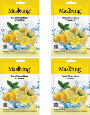 MasKing Beauty Facial Sheet Mask Vitamin- C Pack Of 4(80 ml)