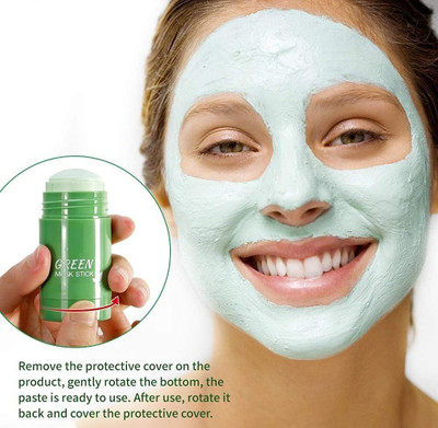 CATERINACHIARA Green Stick Face Mask For Blackhead Remover, Anti Acne,(40 g)