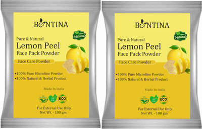 BONTINA Lemon Peel Face Pack Powder Pack Of 2 - 200 gm(200 g)
