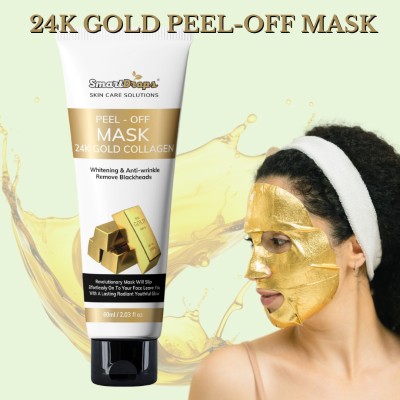 smartdrops Gold Peel Off Mask For Instant Glow, Anti Aging, Blackhead & Tan Removal(60 ml)