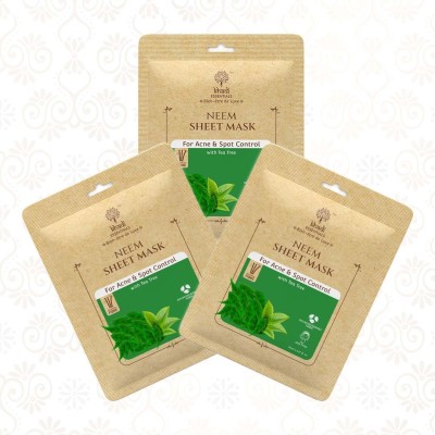 Khadi Essentials Neem Sheet Mask with Tea Tree for Anti-Acne, Pimples Control & Reduces Dark Spot(20 ml)