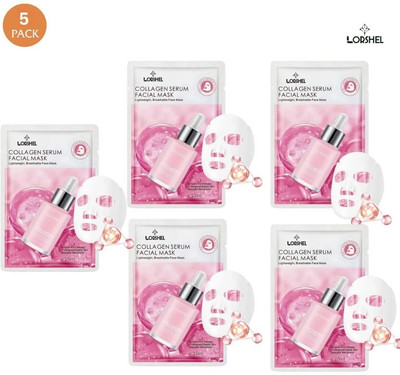 LORSHEL Collagen Sheet Mask Collagen Face Sheet Mask Glow Benefits(125 ml)