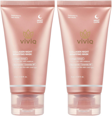 VIVIQ Collagen Overnight Wrapping Peel Off Facial Mask| Niacinamide & Ceramide NP(150 ml)