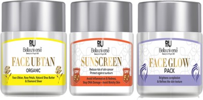 BELLAUNIVERSE Sunscreen SPF 50, Face Glow Cream, Organic Ubtan - 100gm | Natural Protection(300 g)