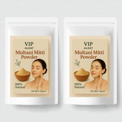 VIP ALDAT Multani Mitti Herbal Glow Pure Radiance Bright Natural Detox Pack 2 (2×450g)(900 g)