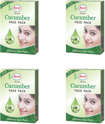AYUR HERBALS Cucumber face pack with Multani Miti I Remove Dead Cells I *4(400 g)