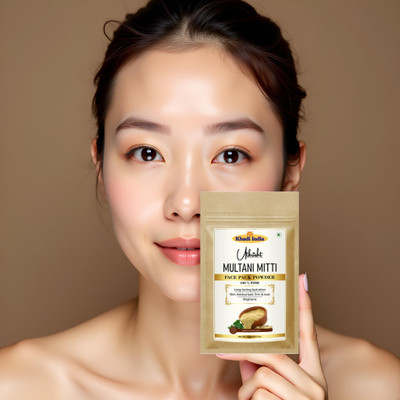 Utkrisht Khadi Multani Mitti Face Pack Powder for Smooth Skin and Oil Removal(100 g)