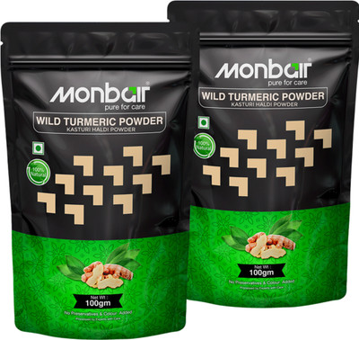 MONBAIR Combo Wild turmeric powder/kasturi manjal powder 100 g Pack of 2(200 g)