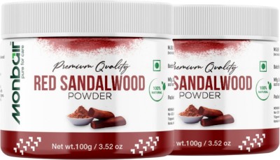 MONBAIR Premium Quality Organic Red Sandalwood Powder combo, 200 Grams(200 g)