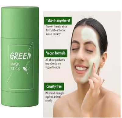 Luipui nice green tea face mask mud form stick for face glowing pack of 1(40 g)