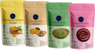 VEDICINE Wild Turmeric Amba Haldi Kasturi Manjal Orange Peel Rose Petal Neem Powder For Face Pack(400 g)