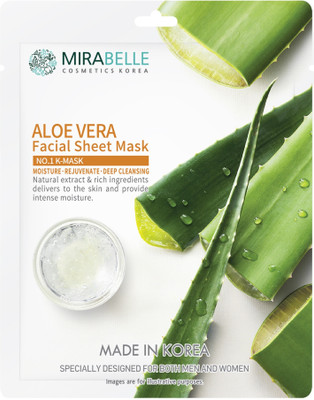 MIRABELLE COSMETICS KOREA Aloe Vera Facial Sheet Mask(25 ml)