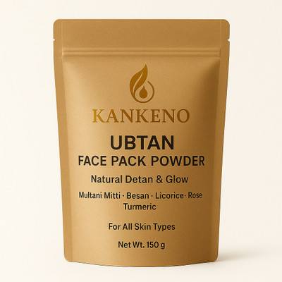 KanKeno Ubtan Face Pack Powder | Natural Detan & Glow | Multani, Rose & Turmeric(150 g)